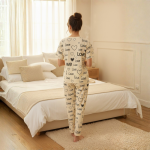 White Love Printed Shirt And Trouser - Image 4