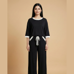 Plain Round Neck Plazzo PJ Set - Image 2