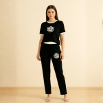 Black Flower Style Track Suit - Image 3