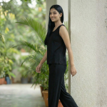 Plain Sando Tshirt With PLazo Pajama (Half Seleeve) - Image 2