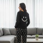 Black Smiley Face Style Night Dress - Image 3