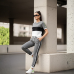 Ash Grey Fitness Outfit - Image 2