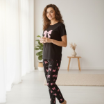 Elegant Black Bow Nightdress - Image 3