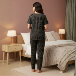 Gray love printed shirt and trouser - Image 4