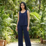 Plain Sando Tshirt With PLazo Pajama (Half Seleeve) - Image 4