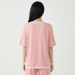 Rose Pink Half Sleeves Plazzo PJ Set - Image 3