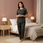 Gray love printed shirt and trouser - Image 2